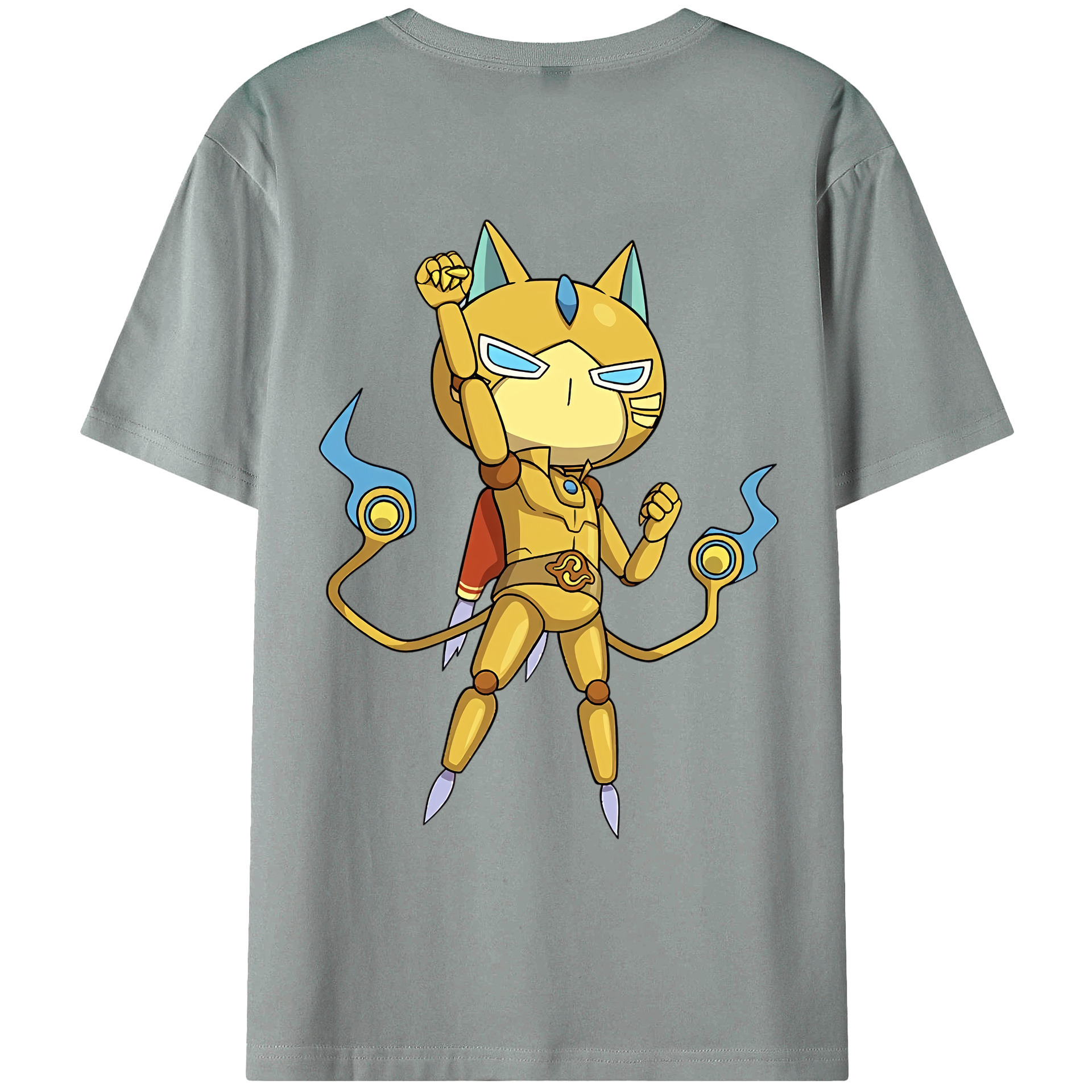 （画像用） 妖怪ウォッチ Yo-kai Watch 綿100％ メンズ半袖Tシャツ（バックプリント） 通気性